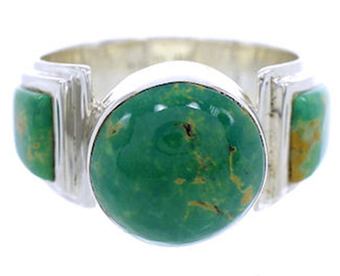 Turquoise And Silver Ring Size 8-3/4 BW71055